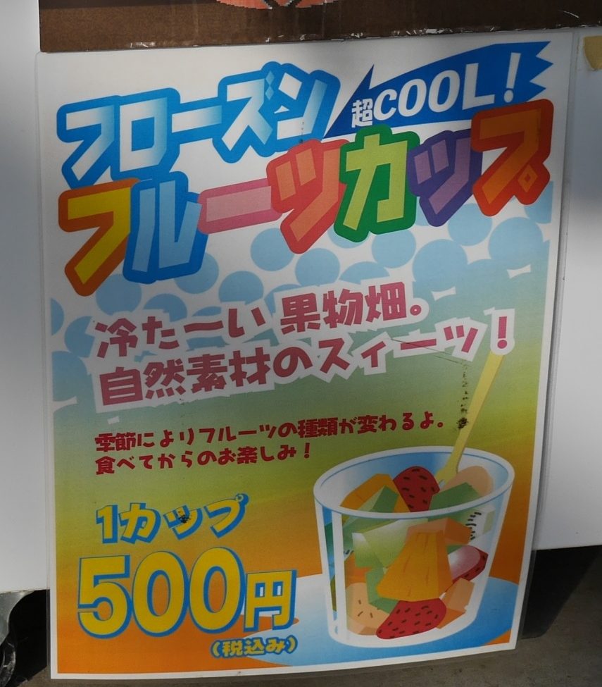 フローズンフルーツカップ1カップ500円